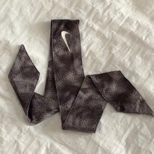 Nike Dri-Fit Black/Gray Tie Headband Wrap